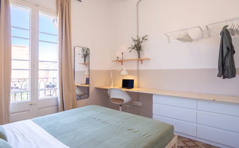 Versalles4 Luminosa habitación doble en Sant Andreu